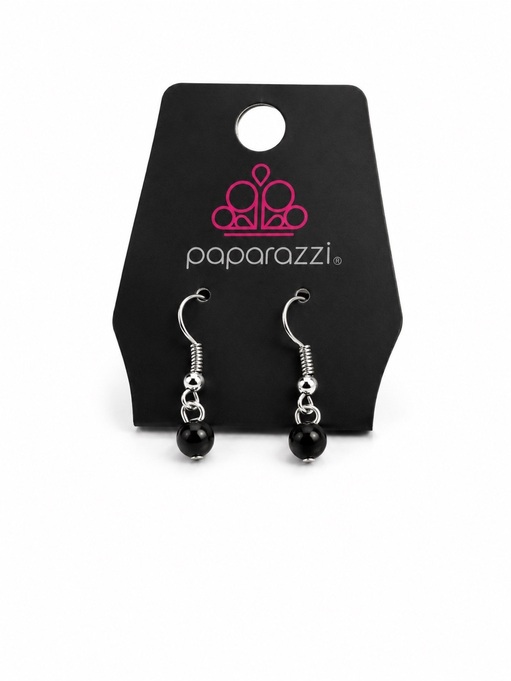 Paparazzi Black Bead Dangle Earrings NWT